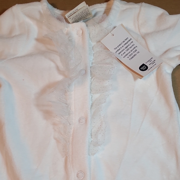 First Impressions White Baby Coverall Velvet Feel 3-6 Months NWT Snap Front - Picture 5 of 7